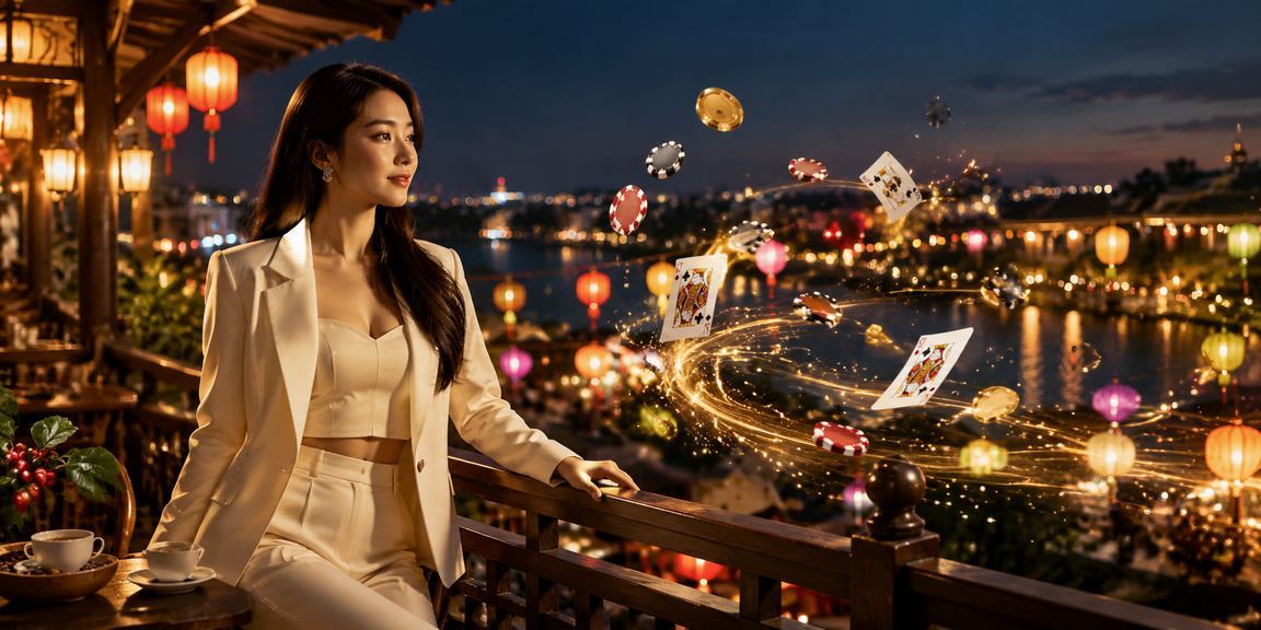 Người chơi tại Huế thưởng thức cà phê và tham gia trò chơi bài trực tuyến trên điện thoại